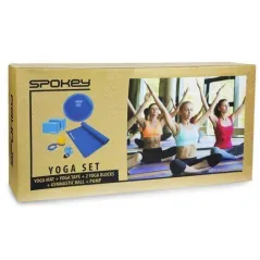 ZESTAW DO JOGI 5W1 MATA KOSTKI TAŚMA PIŁKA GIMNASTYCZNA + POMPKA SPOKEY ASTEYA 928925
