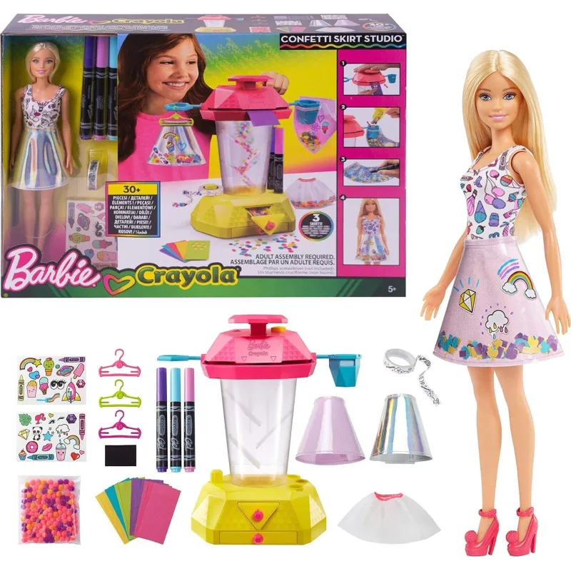 LALKA BARBIE ZESTAW DO TWORZENIA SPÓDNICZEK ZESTAW KREATYWNY MATTEL 3+