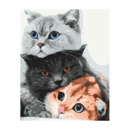 Zestaw Do Malowania Po Numerach Były Sobie Kotki Trzy 40X50 Cm