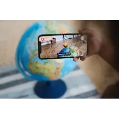 INTERAKTYWNY GLOBUS 21 CM Z MAPĄ FIZYCZNĄ I APLIKACJĄ - Alaysky