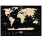Mapa Zdrapka Świat Travel Map Black World 80 X 60 Cm