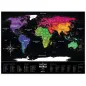 Mapa Zdrapka Świat Travel Map Black World 80 X 60 Cm