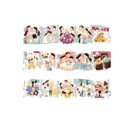 Pucio Rodzinna Sobota Puzzle 15 Elementów + Opowiadanie 2+