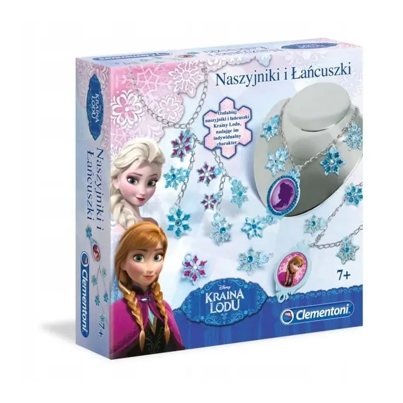 NASZYJNIKI I ŁAŃCUSZKI DISNEY KRAINA LODU ZESTAW KREATYWNY CLEMENTONI 7+