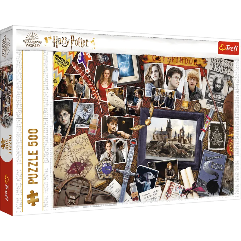 PAMIĄTKI Z HOGWARTU HARRY POTTER PUZZLE 500 ELEMENTÓW 9+ - Trefl
