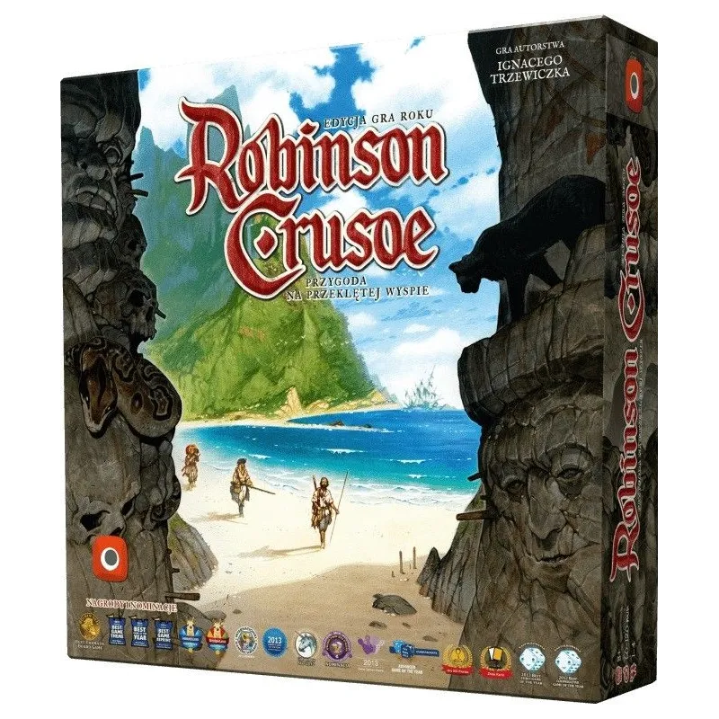 ROBINSON CRUSOE PRZYGODA NA PRZEKLĘTEJ WYSPIE GRA PLANSZOWA 8+