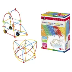 KLOCKI MAŁYCH GENIUSZY SŁOMKI 408 ELEMENTÓW ZESTAW KONSTRUKCYJNY 3+