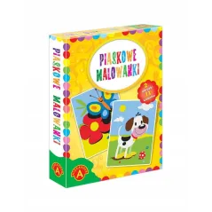PIASKOWE MALOWANKI PIES I MOTYL ZESTAW DO TWÓRCZEJ ZABAWY DLA DZIECI 6+