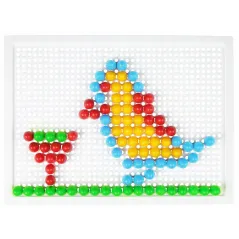 MOZAIKA KOLOROWA 100 ELEMENTÓW ZESTAW KREATYWNY LENA 3+