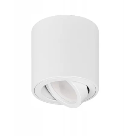 Oprawa Natynkowa Gu10 Okrągła 80X84 Mm Biała Ruchoma – Aluminiowa Lampa Sufitowa Led