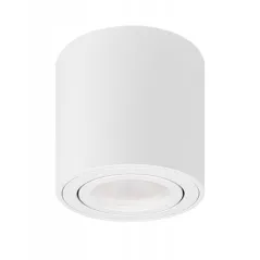 OPRAWA NATYNKOWA GU10 OKRĄGŁA 80X84 MM BIAŁA RUCHOMA – ALUMINIOWA LAMPA SUFITOWA LED