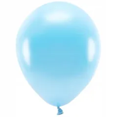 BALONY EKOLOGICZNE METALICZNE NIEBIESKI JASNY 30 CM ZESTAW 10 SZTUK