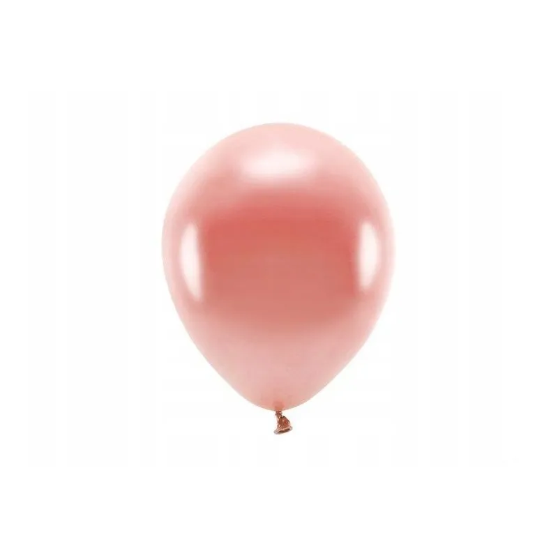 BALONY ECO METALIZOWANE RÓŻOWE ZŁOTO 26 CM 10 SZTUK