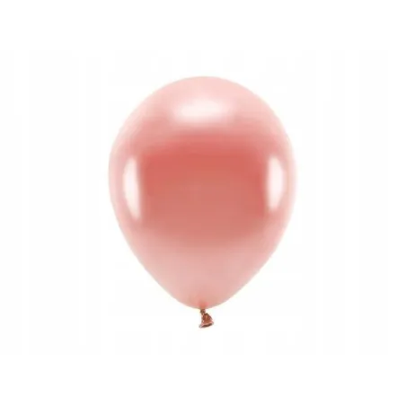 BALONY ECO METALIZOWANE RÓŻOWE ZŁOTO 26 CM 10 SZTUK
