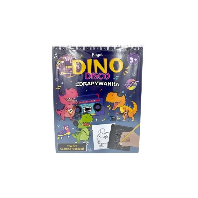 DINO DISCO ZDRAPYWANKA 20 ARKUSZY 3+ DINO DISCO ZDRAPYWANKA 20 ARKUSZY 3+