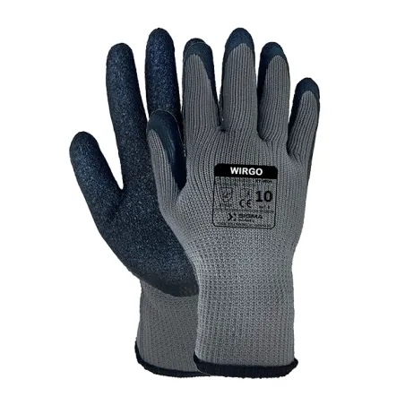 Rękawice Robocze Wirgo Ltx Szaro-Czarne R.10 – Poliestrowe Powlekane Lateksem Rękawice Robocze Wirgo Ltx Szaro-Czarne R.10 – Poliestrowe Powlekane Lateksem