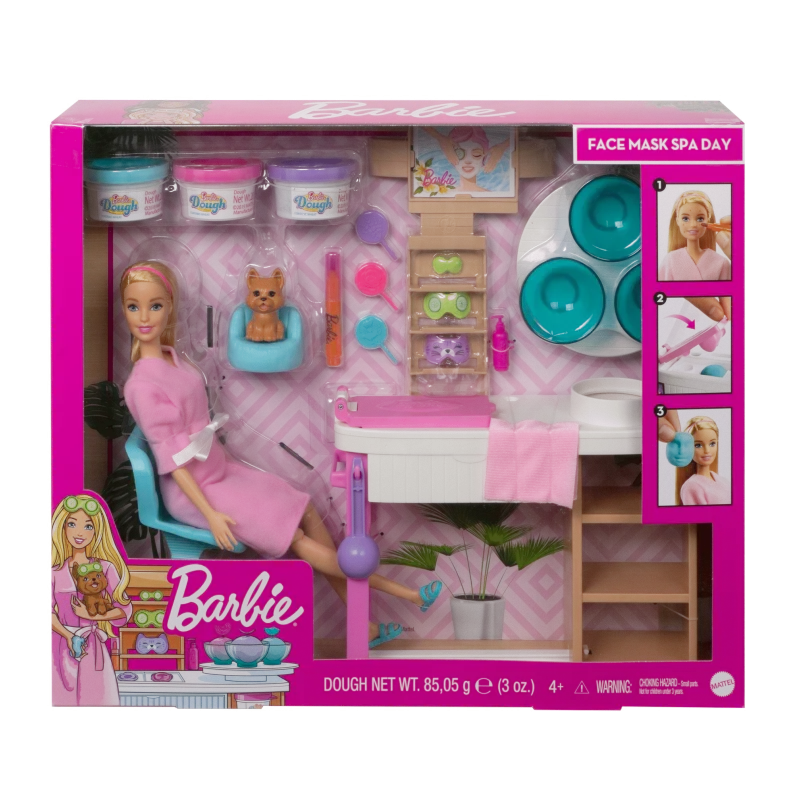 BARBIE SALON SPA MASECZKI NA TWARZ 4+ BARBIE SALON SPA MASECZKI NA TWARZ 4+