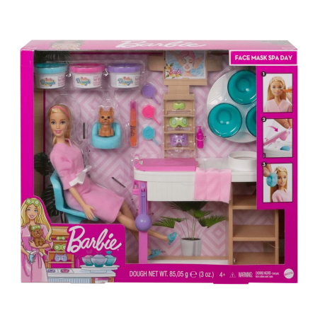 Barbie Salon Spa Maseczki Na Twarz 4+ Barbie Salon Spa Maseczki Na Twarz 4+