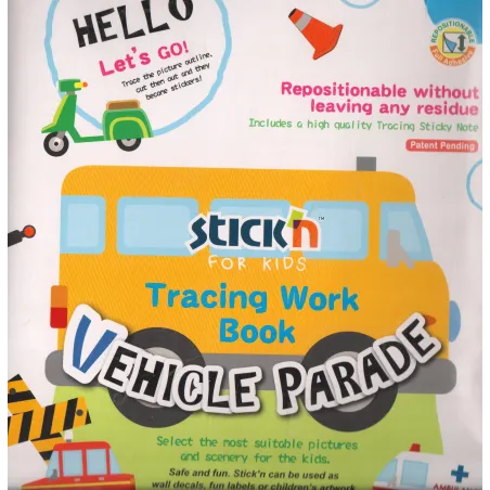 STICK'N FOR KIDS. TRACING WORK BOOK