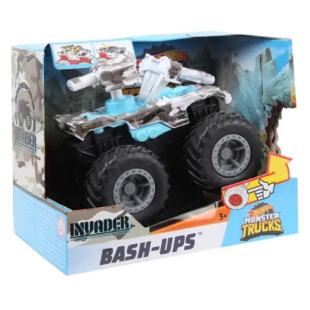 Hot Wheel Monster Trucks Pojazd Z Kraksą Invader 3+