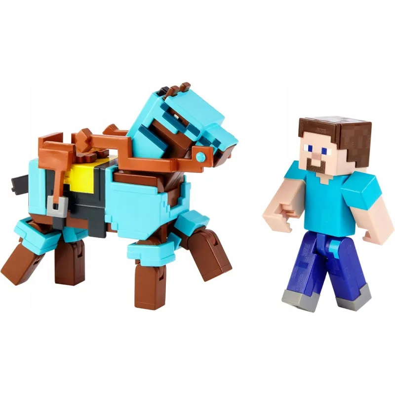 MINECRAFT FIGURKA STEVE Z KONIEM MATTEL 6+