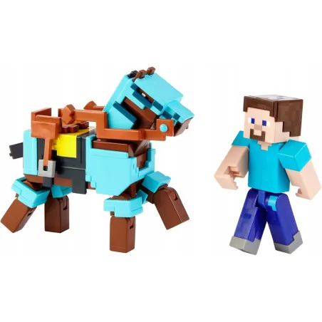 MINECRAFT FIGURKA STEVE Z KONIEM MATTEL 6+