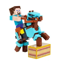 MINECRAFT FIGURKA STEVE Z KONIEM MATTEL 6+