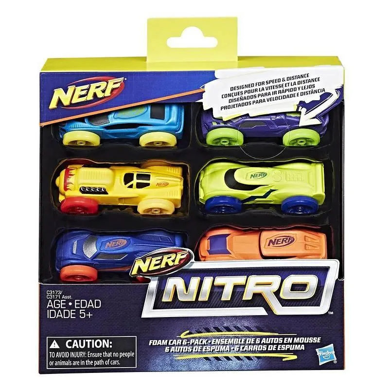 SAMOCHODZIKI NERF NITRO 6 SZT. HASBRO 5+