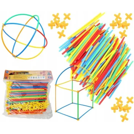 KLOCKI KONSTRUKCYJNE MAŁYCH GENIUSZY SŁOMKI 220 ELEMENTÓW ASKATO 3+