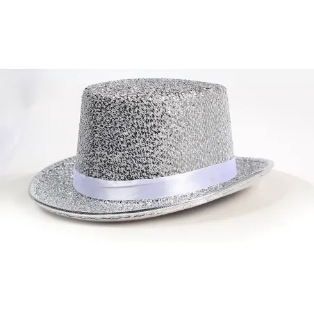 SREBRNY CYLINDER KAPELUSZ ANIMATORA GODAN