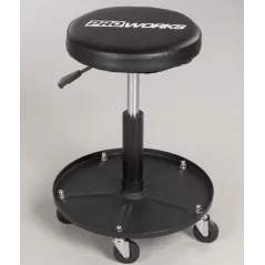 OBROTOWY STOŁEK WARSZTATOWY PROWORKS – REGULOWANY TABORET Z PÓŁKĄ NA NARZĘDZIA 135 KG