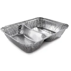 ALUMINIOWY POJEMNIK 2 KOMOROWY DO PIECZENIA ZAPIEKANIA SERWOWANIA DAŃ 100 SZT. 227×177 MM CONTITAL SMART R808L