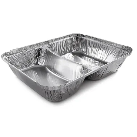 ALUMINIOWY POJEMNIK 2 KOMOROWY DO PIECZENIA ZAPIEKANIA SERWOWANIA DAŃ 100 SZT. 227×177 MM CONTITAL SMART R808L