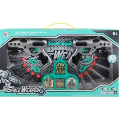 PISTOLET NA STRZAŁKI 2 SZT. Z TARCZĄ I AKCESORIAMI MEGA CREATIVE 6+