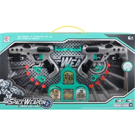 Pistolet Na Strzałki 2 Szt. Z Tarczą I Akcesoriami Mega Creative 6+