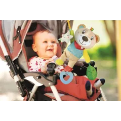 MIĘCIUTKA MASKOTKA ZAWIESZKA MISIO 0+ – ZABAWKA DLA NIEMOWLĄT DO WÓZKA I SAMOCHODU