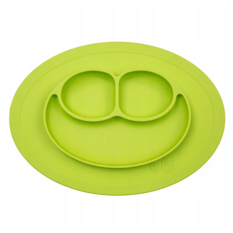 SILIKONOWY TALERZYK Z PODKŁADKĄ 2W1 ZIELONY MINI MAT