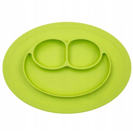 SILIKONOWY TALERZYK Z PODKŁADKĄ 2W1 ZIELONY MINI MAT