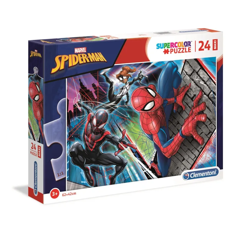 SPIDERMAN PUZZLE MAXI 24 ELEMENTY CLEMENTONI DUŻE ELEMENTY DLA NAJMŁODSZYCH 3+