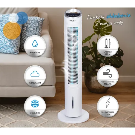 Klimator Gerlach Gl 7927 – Chłodzenie, Nawilżanie I Oczyszczanie Powietrza, 2L Zbiornik