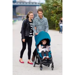 LEKKI WÓZEK SPACEROWY BABY JOGGER CITY MINI ZIP TEAL SPACERÓWKA –  DO 25 KG Z SYSTEMEM SKŁADANIA 3D