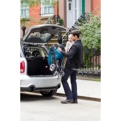 LEKKI WÓZEK SPACEROWY BABY JOGGER CITY MINI ZIP TEAL SPACERÓWKA –  DO 25 KG Z SYSTEMEM SKŁADANIA 3D