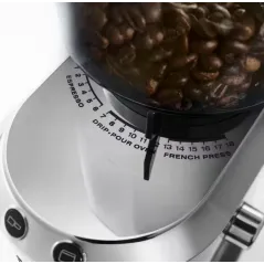 Młynek Do Kawy Delonghi Kg 521.M – Żarnowy, 18 Stopni Mielenia, Wyświetlacz Lcd