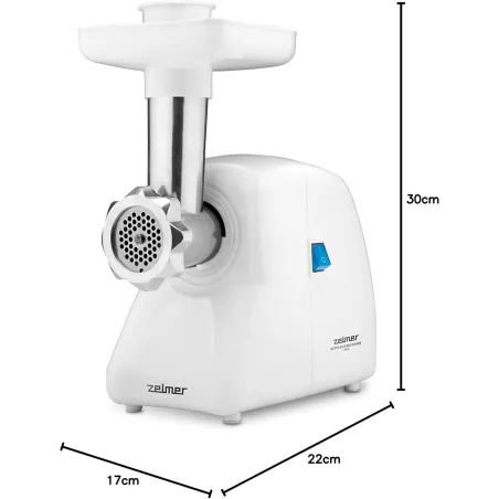 Maszynka Do Mielenia Zelmer Zmm2853B Do Mięsa I Warzyw, Sitka 3 I 7 Mm, 1300W