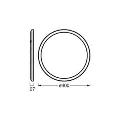 PLAFON OPRAWA SUFITOWA LED OSRAM SILARA SENSOR CZUJNIK RUCHU 40CM 22W CIEPŁA BIEL 3000K IP44