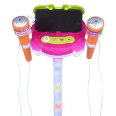 MIKROFON SCENICZNY DLA DZIECI BONTEMPI GIRL ZE STATYWEM I EFEKTAMI ŚWIETLNYMI 3+