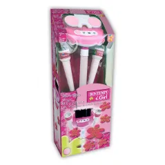 MIKROFON SCENICZNY DLA DZIECI BONTEMPI GIRL ZE STATYWEM I EFEKTAMI ŚWIETLNYMI 3+