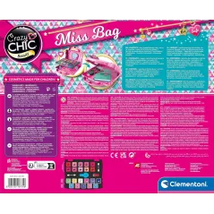 CRAZY CHIC MISS TOREBKA TOALETKA ZESTAW DO MAKIJAŻU DLA DZIEWCZYNEK CLEMENTONI 6+