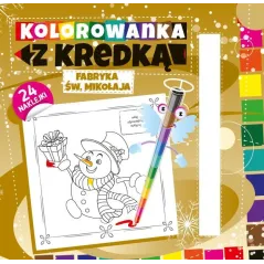 FABRYKA ŚWIĘTEGO MIKOŁAJA. KOLOROWANKA Z KREDKĄ Aneta Wojciechowska - Wydawnictwo Pryzmat