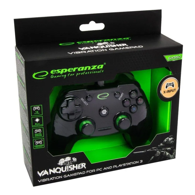 KONTROLER GAMEPAD PC PS 3 USB ESPERANZA VANQUISHE